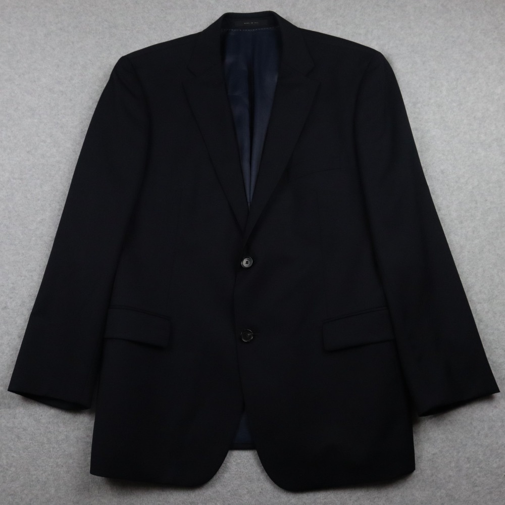 Hugo Boss Blazer Mens 44R Wool 2-Button Suit Jacket Coat Business Formal Blue